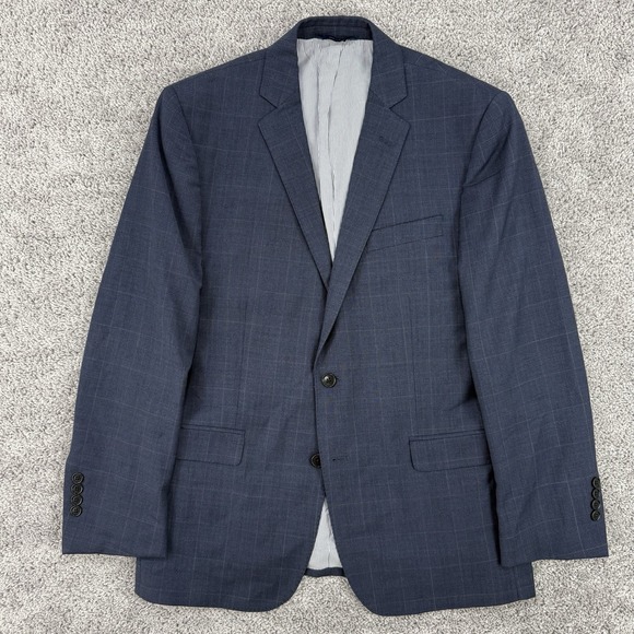 Brooks Brothers Other - Brooks Brothers Explorer Regent Fit Blazer Men's 42R Blue Windowpane Plaid Wool
